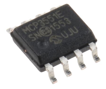 MCP3551-E-SN Microchip MCP3551-E/SN, 22-Bit Serial ADC Differential Input, 8-Pin SOIC