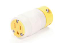 1301410027 TE Connectivity US Mains Plug, 20A Yellow, Free Hanging Socket, 125 V