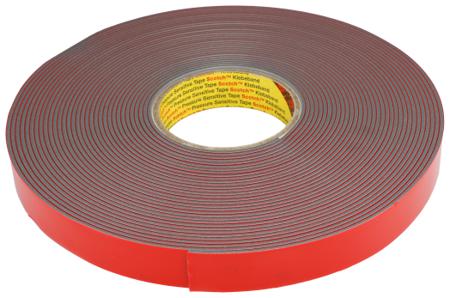 7000072533 3M 4991, 700007 Grey Foam Tape, 25mm x 16.5m, 2.3mm Thick