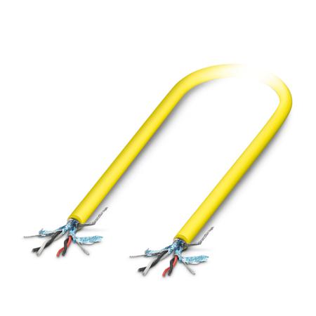 1104834 Phoenix Contact, Shielded, 8.7mm 4 Core, Yellow Polyvinyl Chloride PVC Power Cable