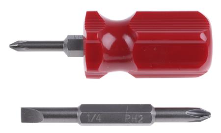 241-7769 RS PRO Phillips, Slotted Stubby Screwdriver, 1/4 in, 3/16 in, PH1, PH2 Tip, 50 mm Blade, 75 mm Overall