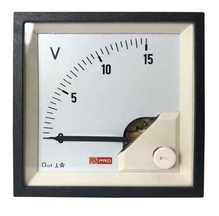 186-2495 RS PRO Analogue Panel Ammeter DC, 68mm x 68mm, 1 % Moving Coil