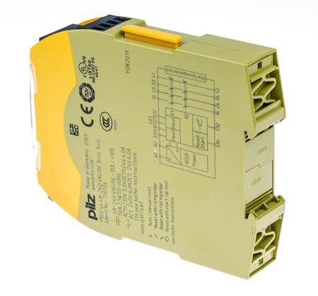 750134 Pilz Configurable 48 → 240 V ac/dc Safety Relay Dual Channel with 3 Safety Contacts and 1 Auxilary Contact