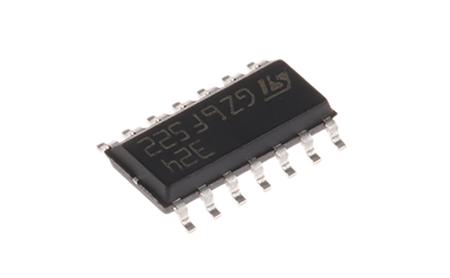LM324D  STMicroelectronics, Operational Amplifier, 1.3 MHz, 14-Pin 30 V SOIC