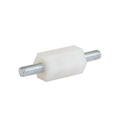 9665.1200 Schurter Spacer Stud, M6 Thread, 51mm Body, Zinc Plated Steel, Male/Female