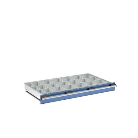 43020775 Bott Polypropylene, Recycled Plastic Storage Rack, 650mm x 1050mm x 100mm, Light Grey
