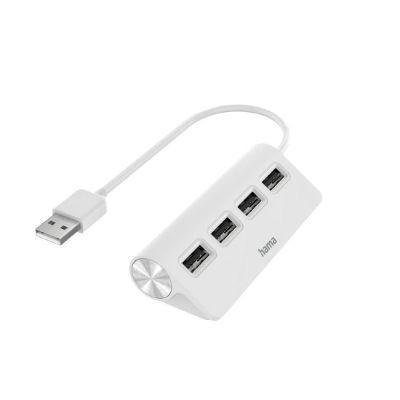 200120 Hama 4 Port USB 2.0 USB A  Hub, USB Powered, 8.9 x 3.8 x 2.2cm