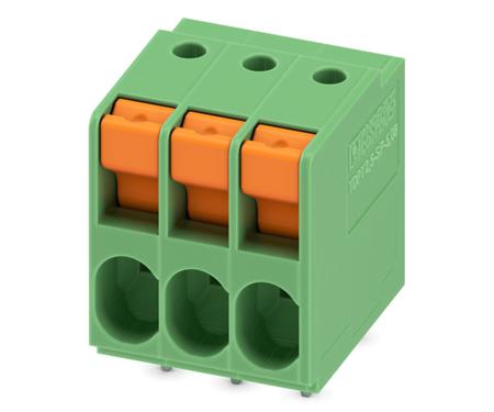 1017504 Phoenix Contact TDPT 2.5/ 3-SP-5.08 Series PCB Terminal Block, 3-Contact, 5.08mm Pitch, Through Hole Mount, 1-Row,