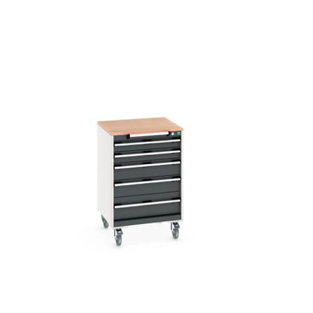 40402149-19V Bott, 5 Drawer Sheet Steel Floor Standing Storage Cabinet, 650 X 650 X 990mm