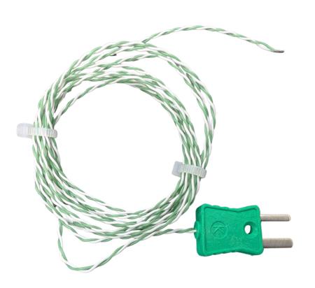 E25062-TYPE-K-WELDETIP-PTFE-TWISTE-2M--CMPKI-SURMO CorregeE250 Type K Thermocouple 2m Length, 0.2mm Diameter, 0°C → +200°C