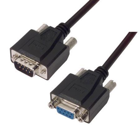 CSMNB9MF-25 L-Com Male DB9 to Female DB9 Cable assembly, 25ft PVC