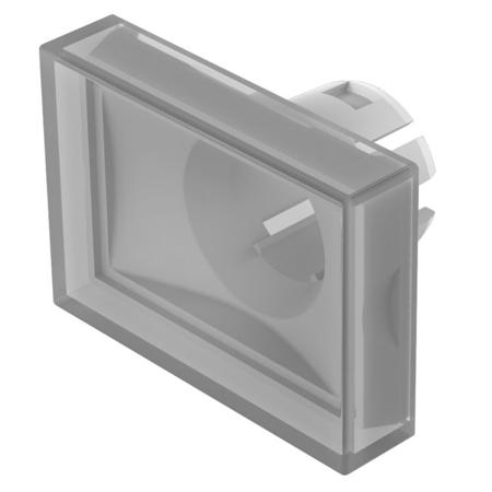 61-9336.7 Indicator Lens Rectangle Style, Transparent Colorless, 21.5 Long