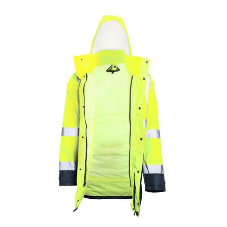 HVREFYL Active Gear HVREFY Navy/Yellow Unisex Hi Vis Jacket, L