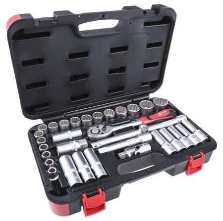 229-7278 RS Pro, 32 Pieces Socket Set 1/2 in Square Drive