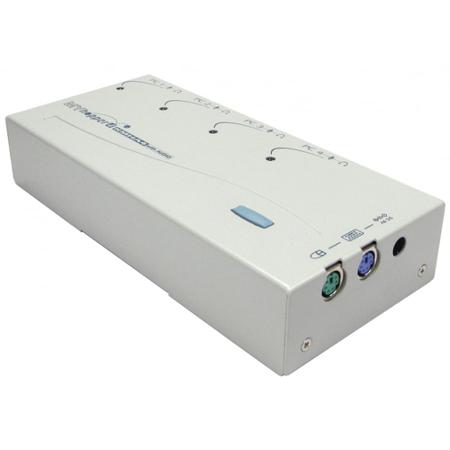 KVM-526AUD Rextron 4 Port Quad Monitor PS/2 SVGA, VGA KVM Switch