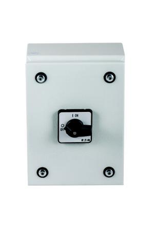 197353-P1-32-SE1-N Eaton 4 Pole Surface Mount Isolator Switch - 32A Maximum Current, 15kW Power Rating, IP65