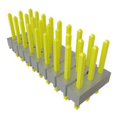 TSW-109-07-G-T Samtec TSW Series Vertical Through Hole PCB Header, 27 Contact(s), 2.54mm Pitch, 3 Row(s), Unshrouded