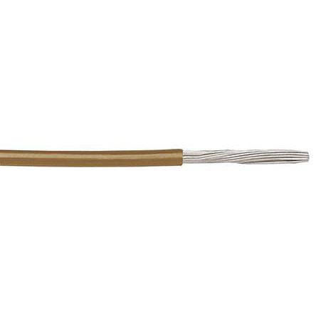 5851 BR005 Alpha Wire Hook-up Wire TEFLON Series Brown 0.06 mm² PTFE Equipment Wire, 30 AWG, 7/0.10 mm, 30m, PTFE Insulation, 5851