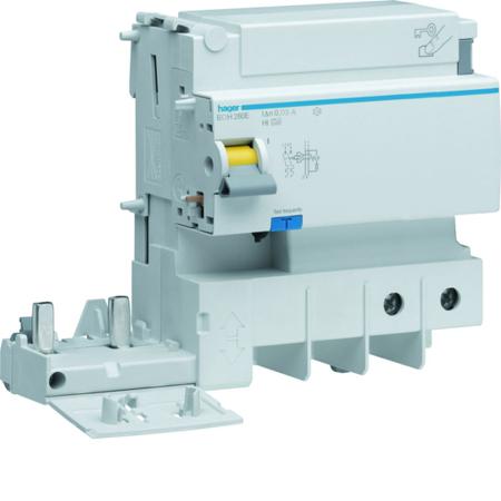 BDH280E Hager BDH RCD, 125A, 2 Pole, 30mA, Type A-HI, 500V