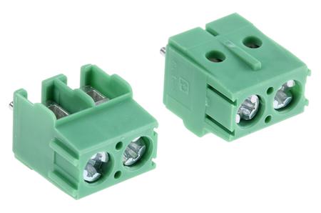 1935161 Phoenix Contact PT 1.5/2-5.0-H Series PCB Terminal Block, 2-Contact, 5mm Pitch, Through Hole Mount, 1-Row, Screw