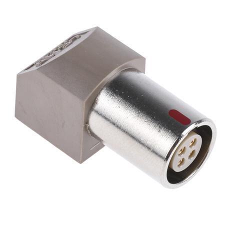 EPG.1B.304.HLN LEMO Circular Connector, 4 Contacts, Panel, 12.6 mm Connector, Socket, Female, IP50, 1B Series