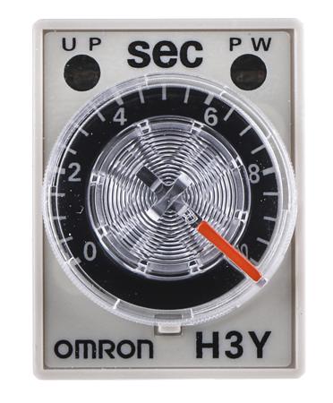 H3Y-4 DC24 10S Omron H3Y-4 Series DIN Rail, Surface Mount Timer Relay, 24V dc, 4-Contact, 0.5 → 10s, 1-Function, 4PDT