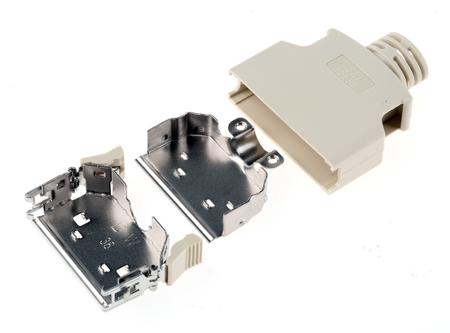 10336-3210-000 3M 103 Series ABS D Sub Backshell, 36 Way, Strain Relief