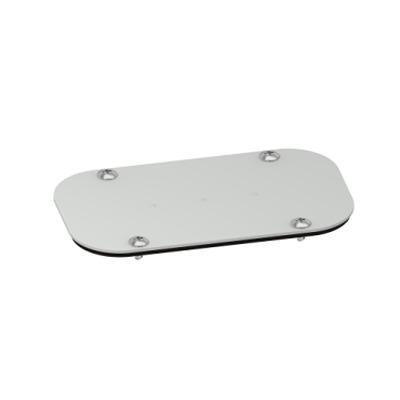 NSYTLA Schneider Electric NSY Series RAL 7035 PE, Steel Gland Plate, 140mm H, 140mm W, 80mm L for Use with Panelset S3D