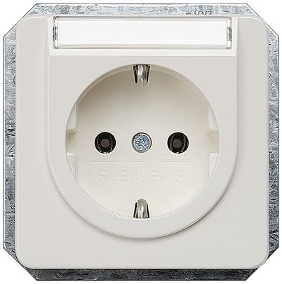 5UB1407 Siemens 5UB14 White Electrical Socket, 16A, Schuko