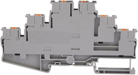 3210512 Phoenix Contact  PT 2.5-3PV Series Grey, 0.14 → 4mm², Triple-Level, Push In Termination, ATEX