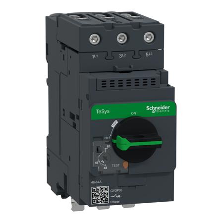 GV3P651 Schneider Electric 65 A TeSys Deca Motor Protection Circuit Breaker, 230 V