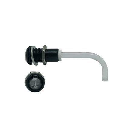 RHD-1100-1500-F9PZ67PR  Bivar, Panel Mount Right Angle LED Light Pipe, Clear Round Lens