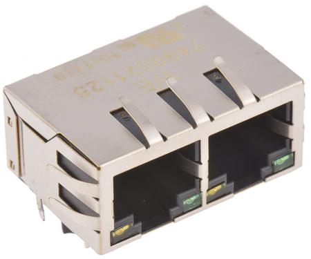 7499021125 Through Hole Lan Ethernet Transformer, 31.4 x 15.21 x 21.5mm