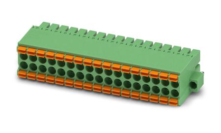 1790441 Phoenix Contact, 3.5mm Pitch, DFMC 1.5/17-STF-3.5, 34 Way, Pluggable Terminal Block, Plug, Spring Cage Termination,