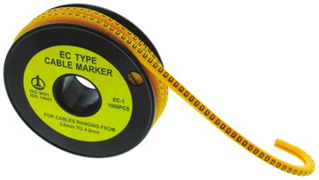 812-0916 RS Pro Slide On Cable Marker, Pre-printed X Black on Yellow 3 → 4.2mm Dia. Range