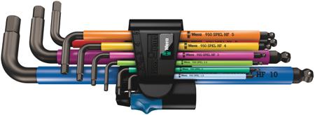 05022210001 Wera 9 piece L Shape Metric Hex Key Set, 1 x 1.5x90 mm, 1 x 2.0x101 mm, 1 x 2.5x112 mm, 1 x 3.0x123 mm, 1 x 4.0x137 mm,