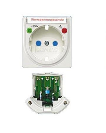 5UH1340 Siemens DELTA White Plug Socket, 16A, Schuko