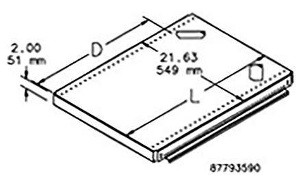 PFSHCL610B Black Shelf, 549mm, 68kg max