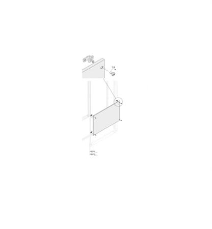 1STQ007477A0000 ABB PPFB Series RAL 7035 Light Grey Pickled Steel Sheet Blind Panel, 535mm H, 40mm W, 10mm L, for Use with PPFB5060