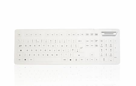KYB-MED104V2SCUW Ceratech  Wired USB Card Reader Keyboard, QWERTY (UK), White
