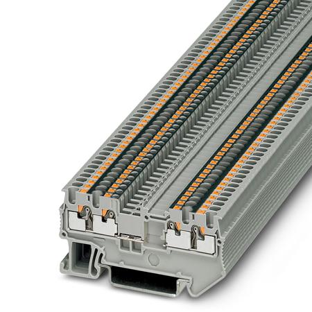 3208359 Phoenix Contact  PT 1.5/S-QUATTRO-U Series Grey, Single-Level, Push In Termination