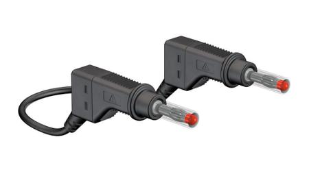66-9408-20021 Staubli Test lead, 32A, 600V ac/dc, Black, 2m Lead Length
