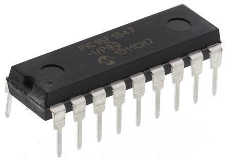 PIC16F1847-I-P Microchip PIC16F1847-I/P, 8bit PIC Microcontroller, 32MHz, 8 kB Flash, 18-Pin PDIP