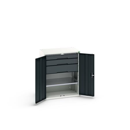 16926454.19 Bott 2 Door, 3 Drawer Sheet Steel Cupboard, 800 x 550 x 1000mm