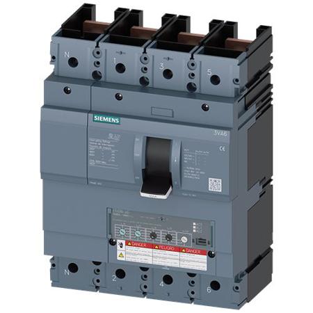 3VA6460-0HM41-0AA0 Siemens, SENTRON MCCB 4P 600A, Breaking Capacity 200 kA, Fixed Mount