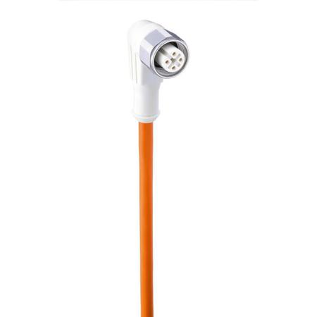 Y92E-S12PP4A-2M Right Angle Female M12 to Unterminated Sensor Cable, 2m