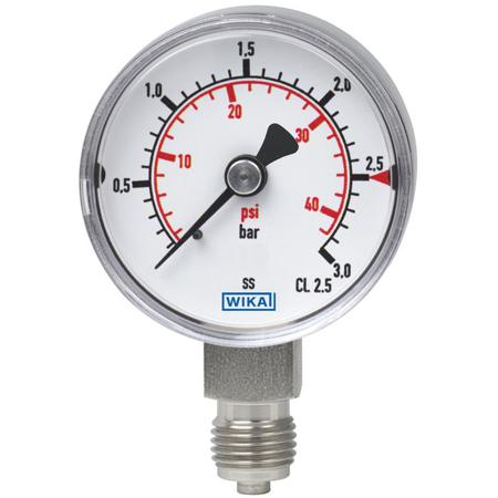 7471654 WIKA NPT 1/8 Dial Pressure Gauge 10bar, , 0bar min.
