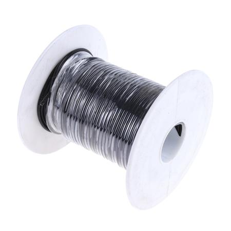 5858 BK005 Alpha Wire Hook-up Wire TEFLON Series Black 1.23 mm² Hook Up Wire, 16 AWG, 19/0.29 mm, 30m, PTFE Insulation,