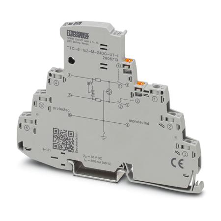 2906713 Phoenix Contact Surge Protector, 20kA, DIN Rail Mount