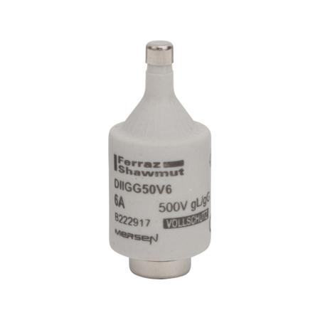 B222917 Mersen 6A DII Diazed Fuse, E27 Thread Size, gG - gL, 500V